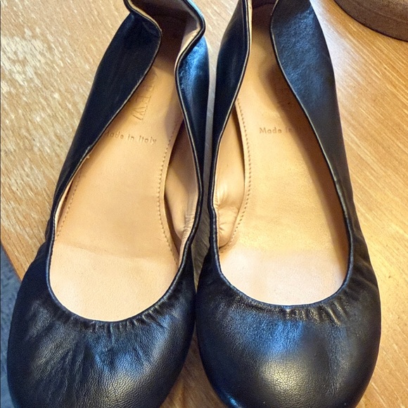 J. Crew Black Leather Flats size 5 - Picture 3 of 4